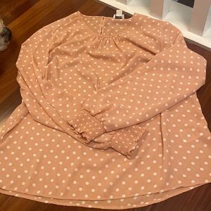 J crew polka dot blouse medium